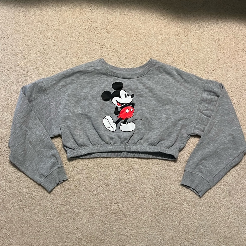 Disney Mickey Mouse long-sleeved crop top